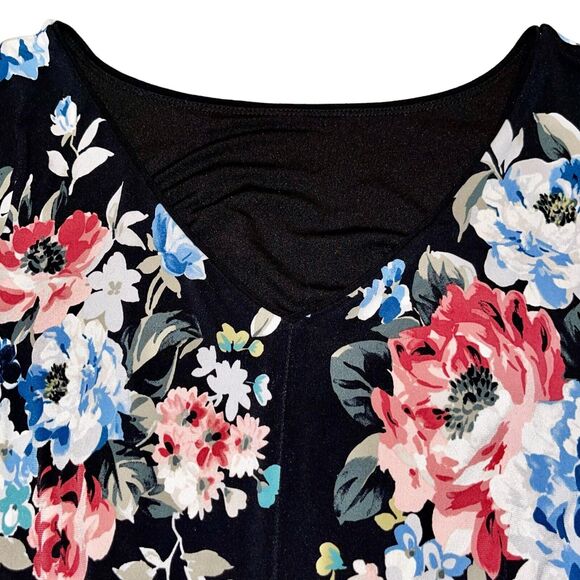 White House Black Market Dress Floral Bell Sleeve Sheath - Picture 7 of 12